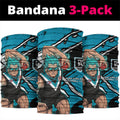 Port Adelaide Football Club Neck Gaiter Power Muscular Mascot Graphic - Abstract Paint Splatter Art