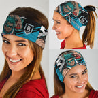 Port Adelaide Football Club Neck Gaiter Power Muscular Mascot Graphic - Abstract Paint Splatter Art
