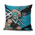 Port Adelaide Football Club Pillow Cover Power Muscular Mascot Graphic - Abstract Paint Splatter Art