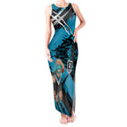 Port Adelaide Football Club Tank Maxi Dress Power Muscular Mascot Graphic - Abstract Paint Splatter Art