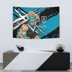 Port Adelaide Football Club Tapestry Power Muscular Mascot Graphic - Abstract Paint Splatter Art