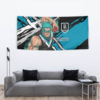 Port Adelaide Football Club Tapestry Power Muscular Mascot Graphic - Abstract Paint Splatter Art