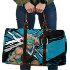 Port Adelaide Football Club Travel Bag Power Muscular Mascot Graphic - Abstract Paint Splatter Art