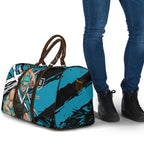 Port Adelaide Football Club Travel Bag Power Muscular Mascot Graphic - Abstract Paint Splatter Art