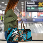 Port Adelaide Football Club Travel Bag Power Muscular Mascot Graphic - Abstract Paint Splatter Art