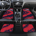 Melbourne Football Club Car Mats Demons Muscular Mascot Graphic - Abstract Paint Splatter Art