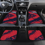 Melbourne Football Club Car Mats Demons Muscular Mascot Graphic - Abstract Paint Splatter Art