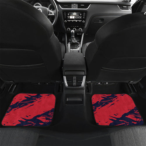 Melbourne Football Club Car Mats Demons Muscular Mascot Graphic - Abstract Paint Splatter Art