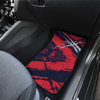 Melbourne Football Club Car Mats Demons Muscular Mascot Graphic - Abstract Paint Splatter Art