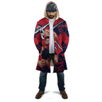 Melbourne Football Club Cloak Demons Muscular Mascot Graphic - Abstract Paint Splatter Art