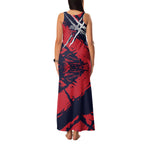 Melbourne Football Club Family Matching Tank Maxi Dress and Hawaiian Shirt Demons Muscular Mascot Graphic - Abstract Paint Splatter Art