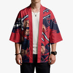 Melbourne Football Club Kimono Demons Muscular Mascot Graphic - Abstract Paint Splatter Art