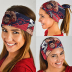 Melbourne Football Club Neck Gaiter Demons Muscular Mascot Graphic - Abstract Paint Splatter Art