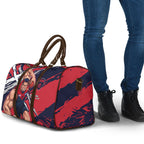 Melbourne Football Club Travel Bag Demons Muscular Mascot Graphic - Abstract Paint Splatter Art