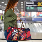 Melbourne Football Club Travel Bag Demons Muscular Mascot Graphic - Abstract Paint Splatter Art