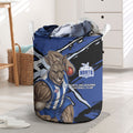 North Melbourne Football Club Laundry Basket Kangaroos Muscular Mascot Graphic - Abstract Paint Splatter Art