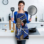 North Melbourne Football Club Apron Kangaroos Muscular Mascot Graphic - Abstract Paint Splatter Art