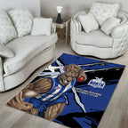 North Melbourne Football Club Area Rug Kangaroos Muscular Mascot Graphic - Abstract Paint Splatter Art