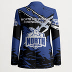 North Melbourne Football Club Blazer Kangaroos Muscular Mascot Graphic - Abstract Paint Splatter Art