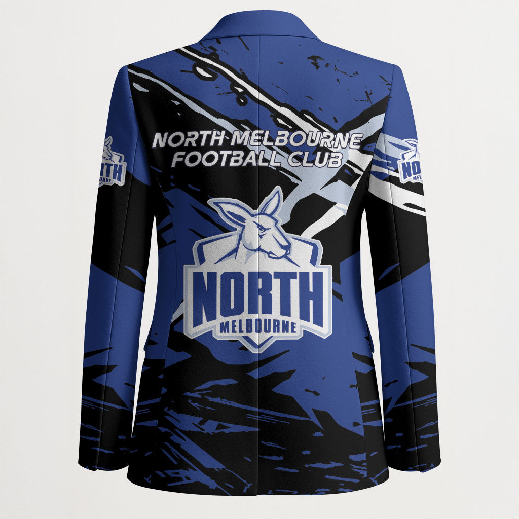North Melbourne Football Club Blazer Kangaroos Muscular Mascot Graphic - Abstract Paint Splatter Art