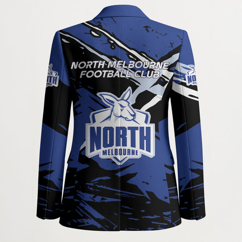North Melbourne Football Club Blazer Kangaroos Muscular Mascot Graphic - Abstract Paint Splatter Art