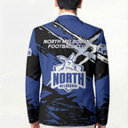 North Melbourne Football Club Blazer Kangaroos Muscular Mascot Graphic - Abstract Paint Splatter Art