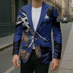 North Melbourne Football Club Blazer Kangaroos Muscular Mascot Graphic - Abstract Paint Splatter Art