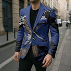 North Melbourne Football Club Blazer Kangaroos Muscular Mascot Graphic - Abstract Paint Splatter Art