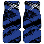 North Melbourne Football Club Car Mats Kangaroos Muscular Mascot Graphic - Abstract Paint Splatter Art