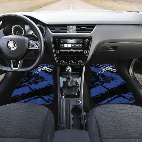 North Melbourne Football Club Car Mats Kangaroos Muscular Mascot Graphic - Abstract Paint Splatter Art