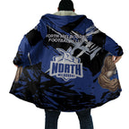 North Melbourne Football Club Cloak Kangaroos Muscular Mascot Graphic - Abstract Paint Splatter Art