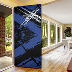North Melbourne Football Club Door Cover Kangaroos Muscular Mascot Graphic - Abstract Paint Splatter Art