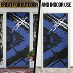 North Melbourne Football Club Door Cover Kangaroos Muscular Mascot Graphic - Abstract Paint Splatter Art
