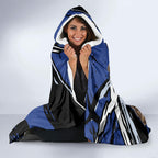 North Melbourne Football Club Hooded Blanket Kangaroos Muscular Mascot Graphic - Abstract Paint Splatter Art