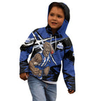 North Melbourne Football Club Kid Hoodie Kangaroos Muscular Mascot Graphic - Abstract Paint Splatter Art