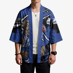 North Melbourne Football Club Kimono Kangaroos Muscular Mascot Graphic - Abstract Paint Splatter Art