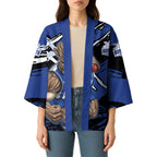 North Melbourne Football Club Kimono Kangaroos Muscular Mascot Graphic - Abstract Paint Splatter Art