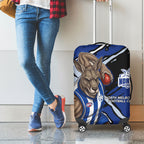 North Melbourne Football Club Luggage Cover Kangaroos Muscular Mascot Graphic - Abstract Paint Splatter Art