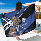 North Melbourne Football Club Sarong Kangaroos Muscular Mascot Graphic - Abstract Paint Splatter Art