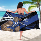 North Melbourne Football Club Sarong Kangaroos Muscular Mascot Graphic - Abstract Paint Splatter Art