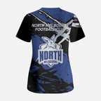 North Melbourne Football Club Scrub Top Kangaroos Muscular Mascot Graphic - Abstract Paint Splatter Art