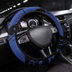 North Melbourne Football Club Steering Wheel Cover Kangaroos Muscular Mascot Graphic - Abstract Paint Splatter Art