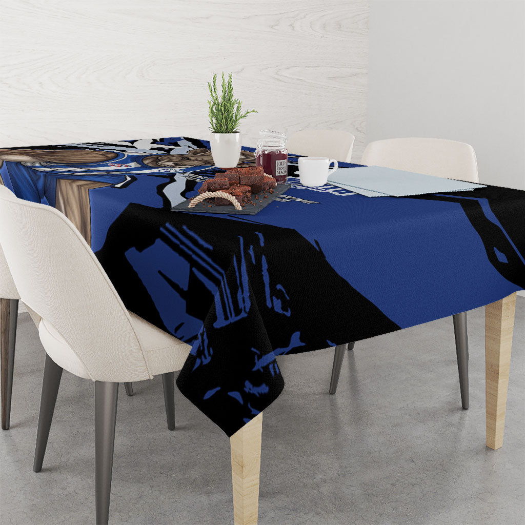 North Melbourne Football Club Tablecloth Kangaroos Muscular Mascot Graphic - Abstract Paint Splatter Art
