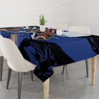 North Melbourne Football Club Tablecloth Kangaroos Muscular Mascot Graphic - Abstract Paint Splatter Art