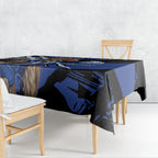 North Melbourne Football Club Tablecloth Kangaroos Muscular Mascot Graphic - Abstract Paint Splatter Art