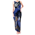 North Melbourne Football Club Tank Maxi Dress Kangaroos Muscular Mascot Graphic - Abstract Paint Splatter Art