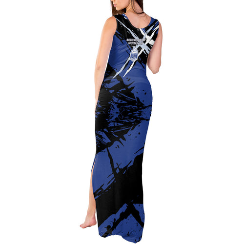 North Melbourne Football Club Tank Maxi Dress Kangaroos Muscular Mascot Graphic - Abstract Paint Splatter Art