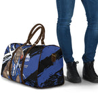 North Melbourne Football Club Travel Bag Kangaroos Muscular Mascot Graphic - Abstract Paint Splatter Art