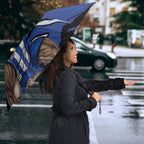 North Melbourne Football Club Umbrella Kangaroos Muscular Mascot Graphic - Abstract Paint Splatter Art
