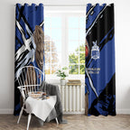 North Melbourne Football Club Window Curtain Kangaroos Muscular Mascot Graphic - Abstract Paint Splatter Art